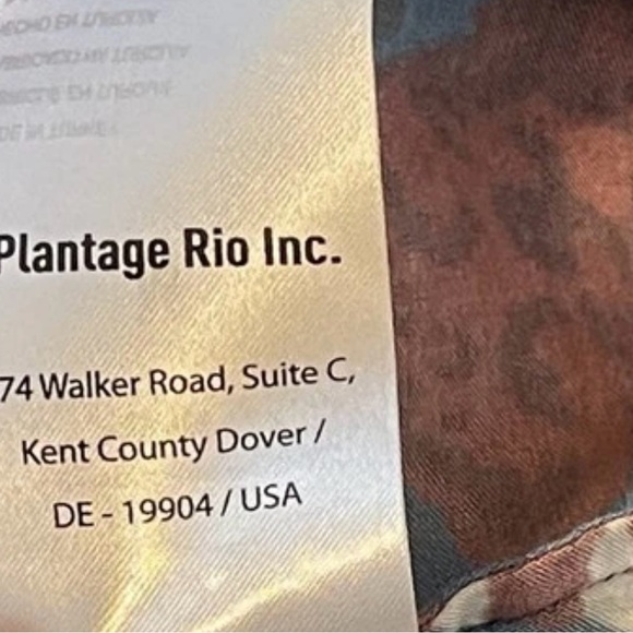 Farm Rio Tropical Botanical Animal‎ Boho Blouse Resort Top Size Medium Button Up - Picture 10 of 11